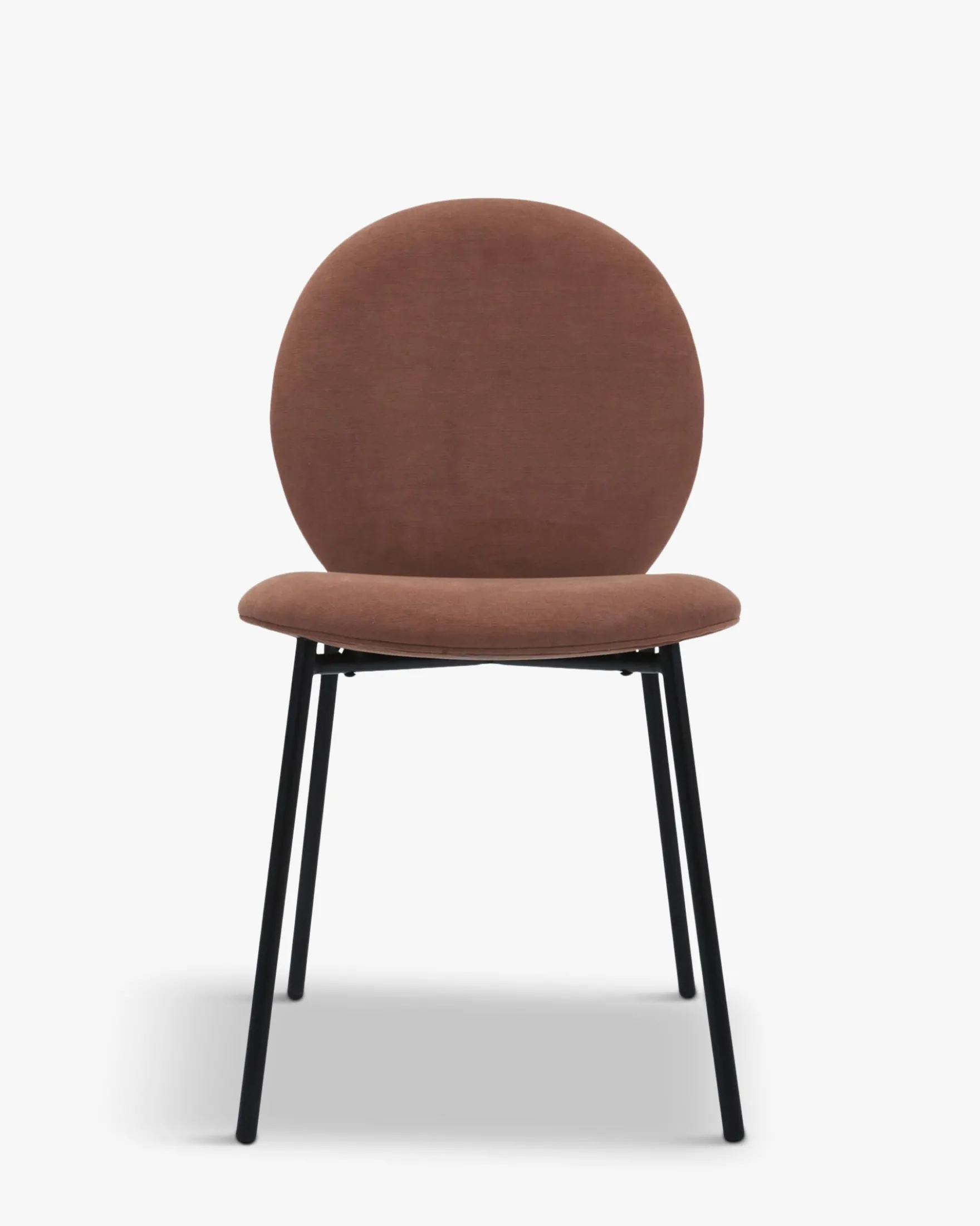 Chaise, Velours terra di mattone & métal noir Blaze