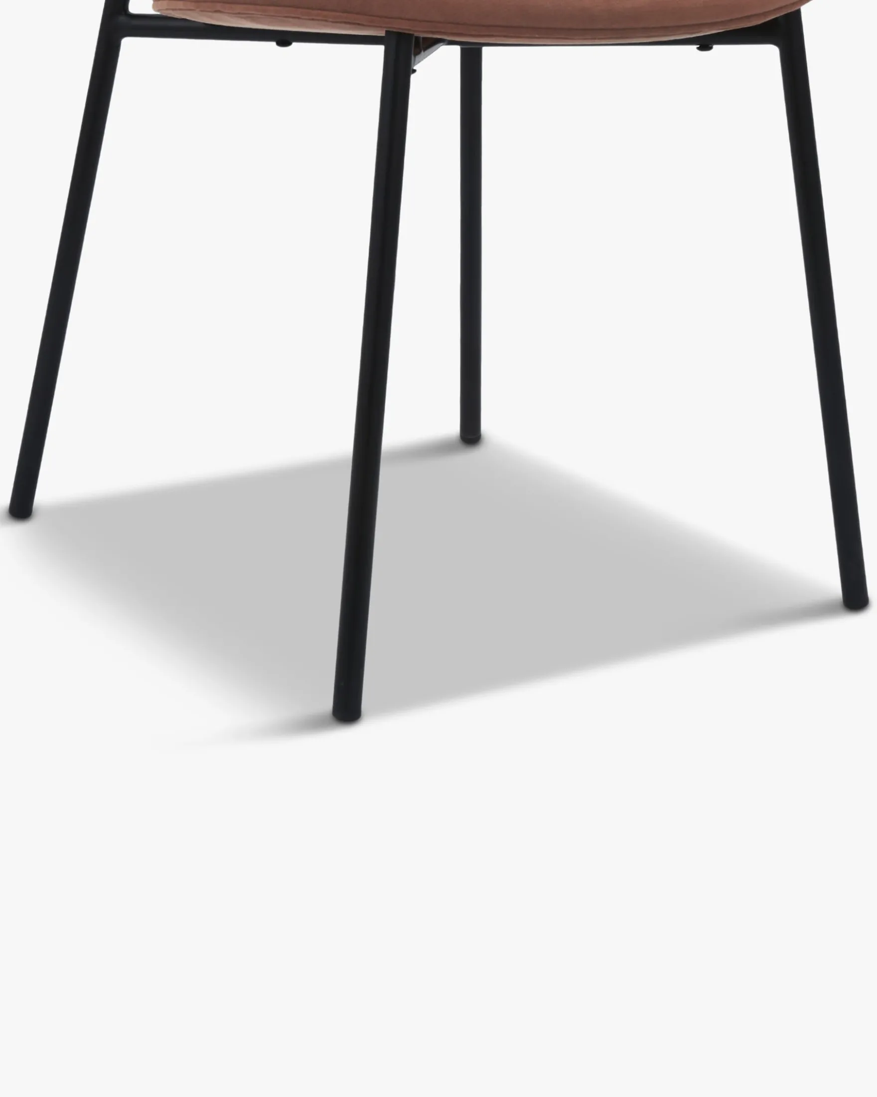 Chaise, Velours terra di mattone & métal noir Blaze