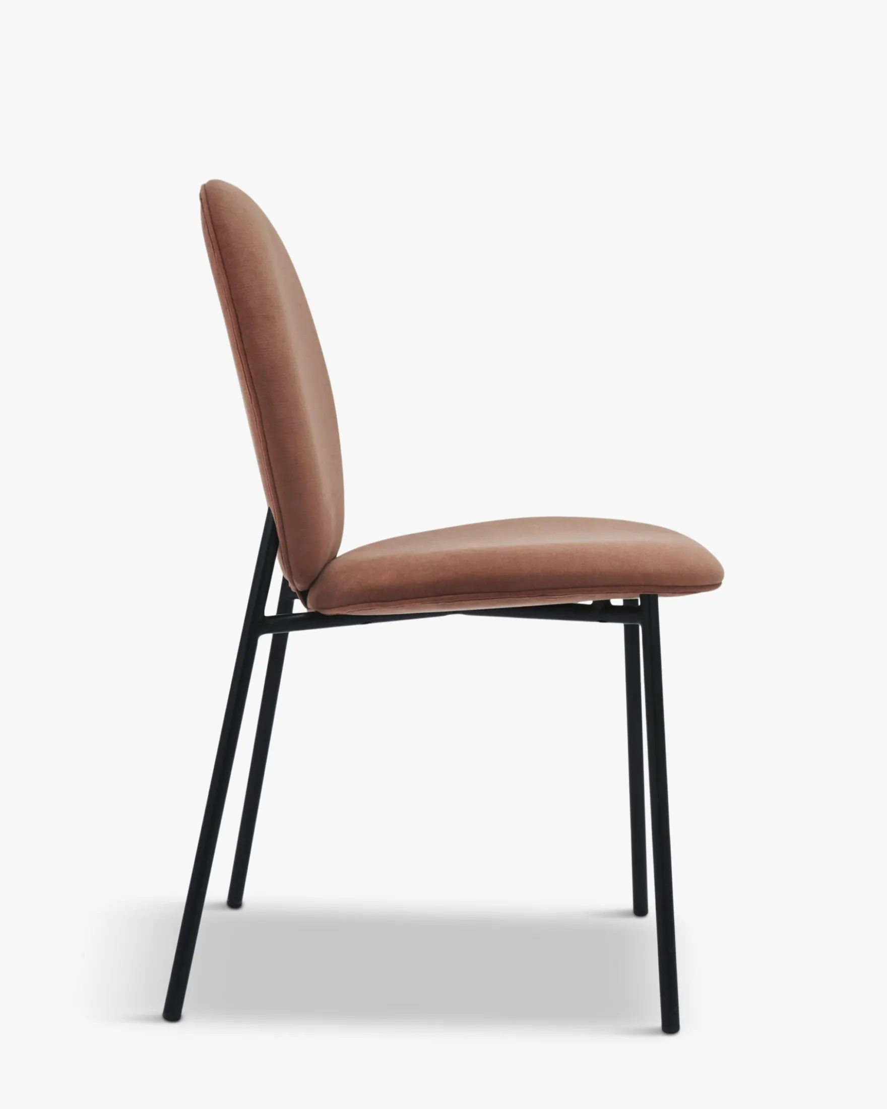 Chaise, Velours terra di mattone & métal noir Blaze