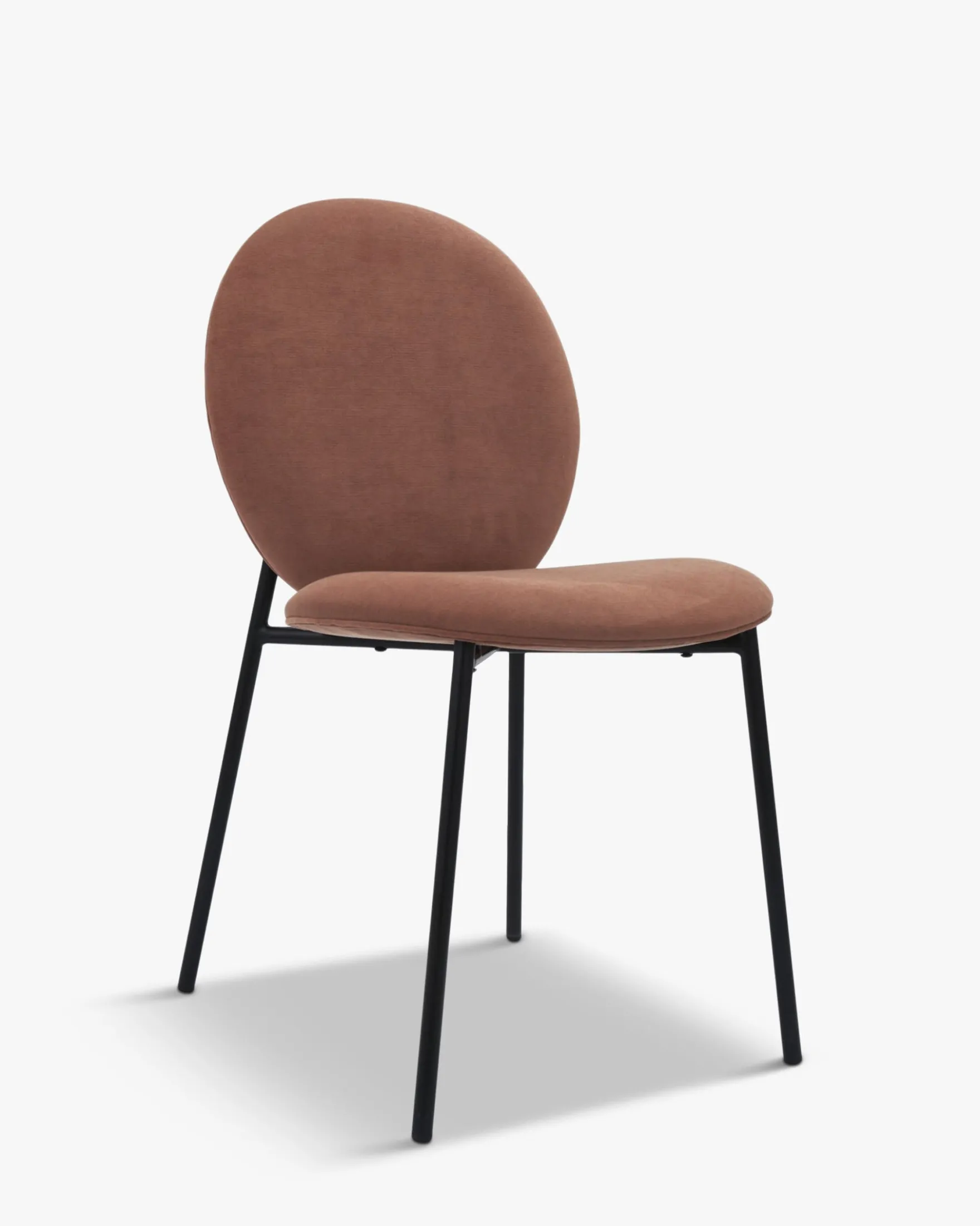 Chaise, Velours terra di mattone & métal noir Blaze
