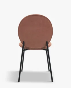 Chaise, Velours terra di mattone & métal noir Blaze