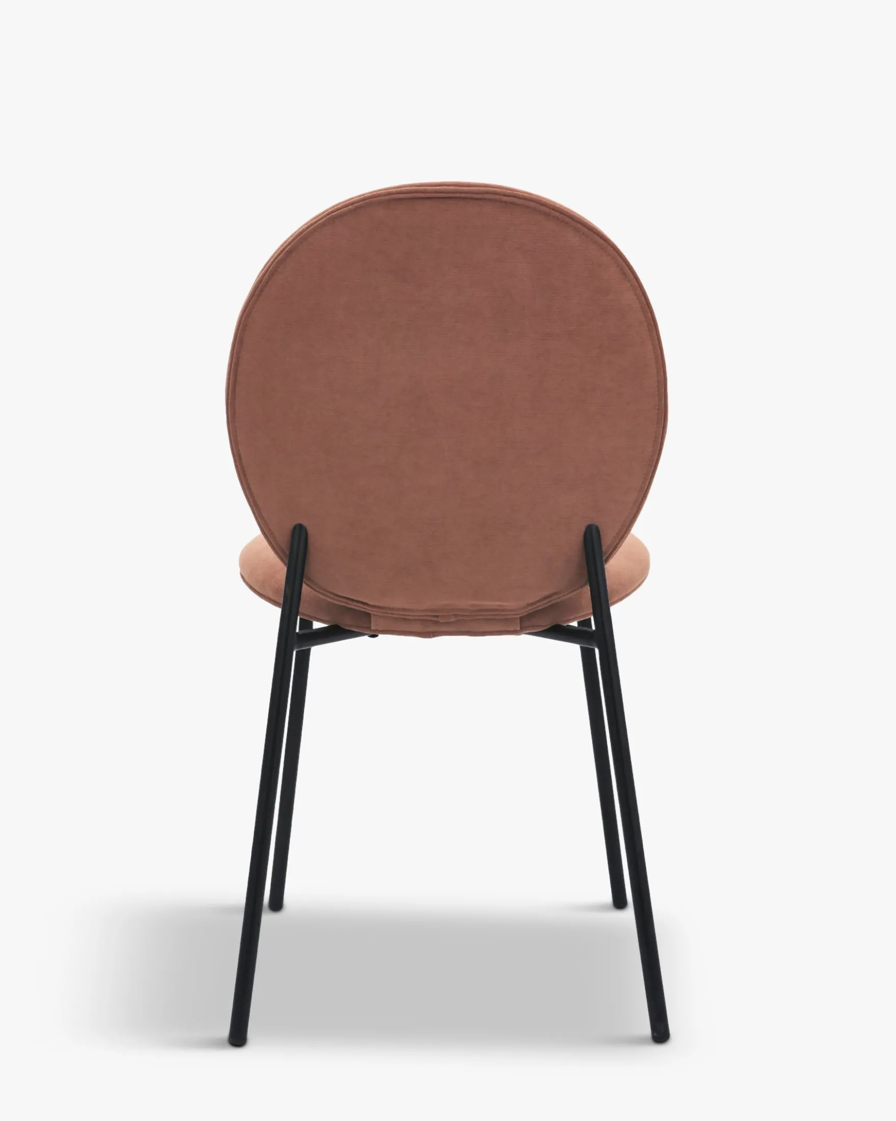 Chaise, Velours terra di mattone & métal noir Blaze