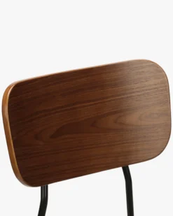 Chaise, Velours vert bouteille, bois noyer & métal noir Eero