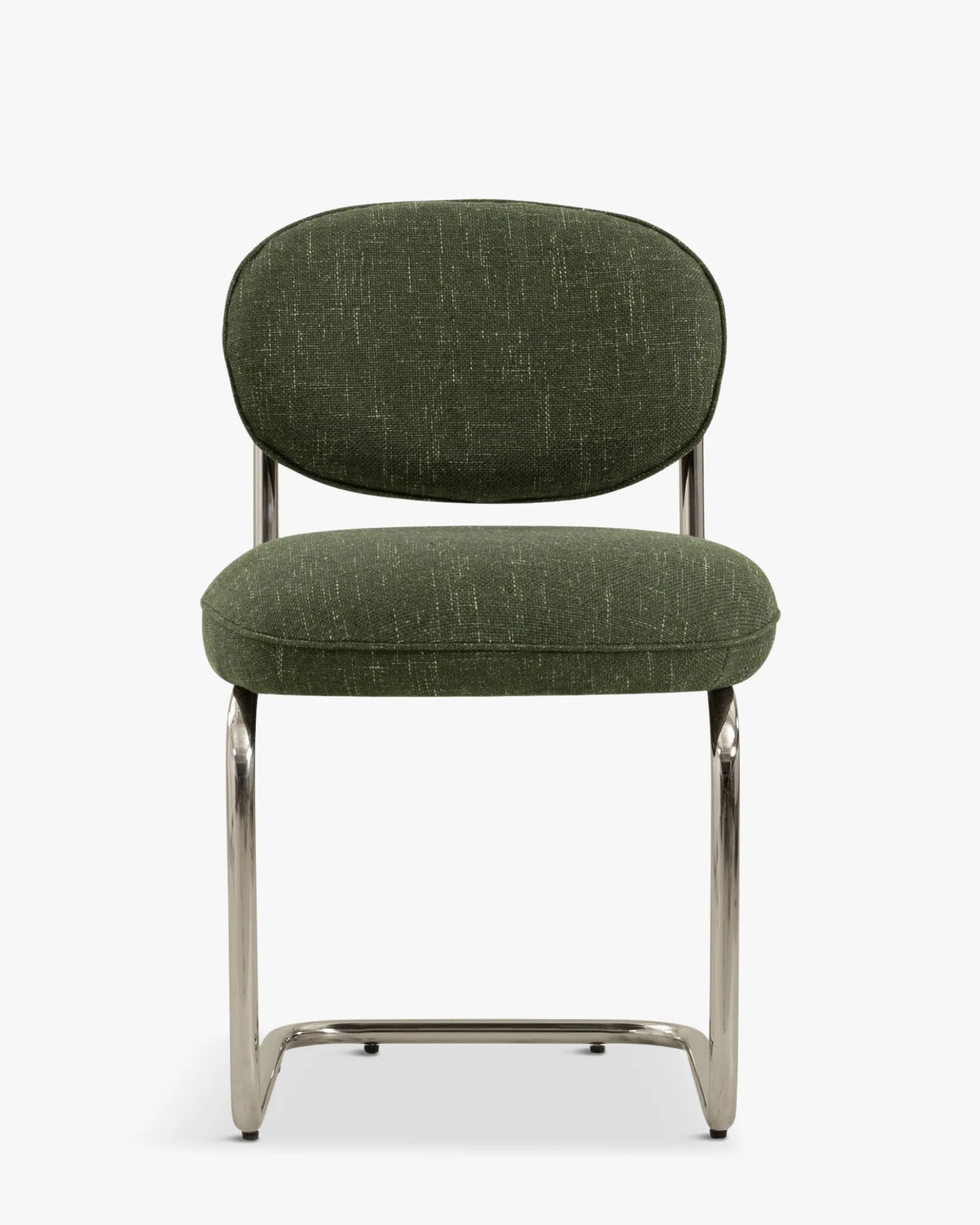 Chaise, Vert cactus & métal chromé Amberta