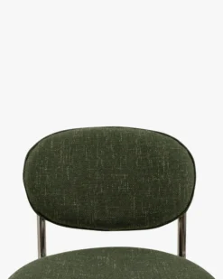 Chaise, Vert cactus & métal chromé Amberta