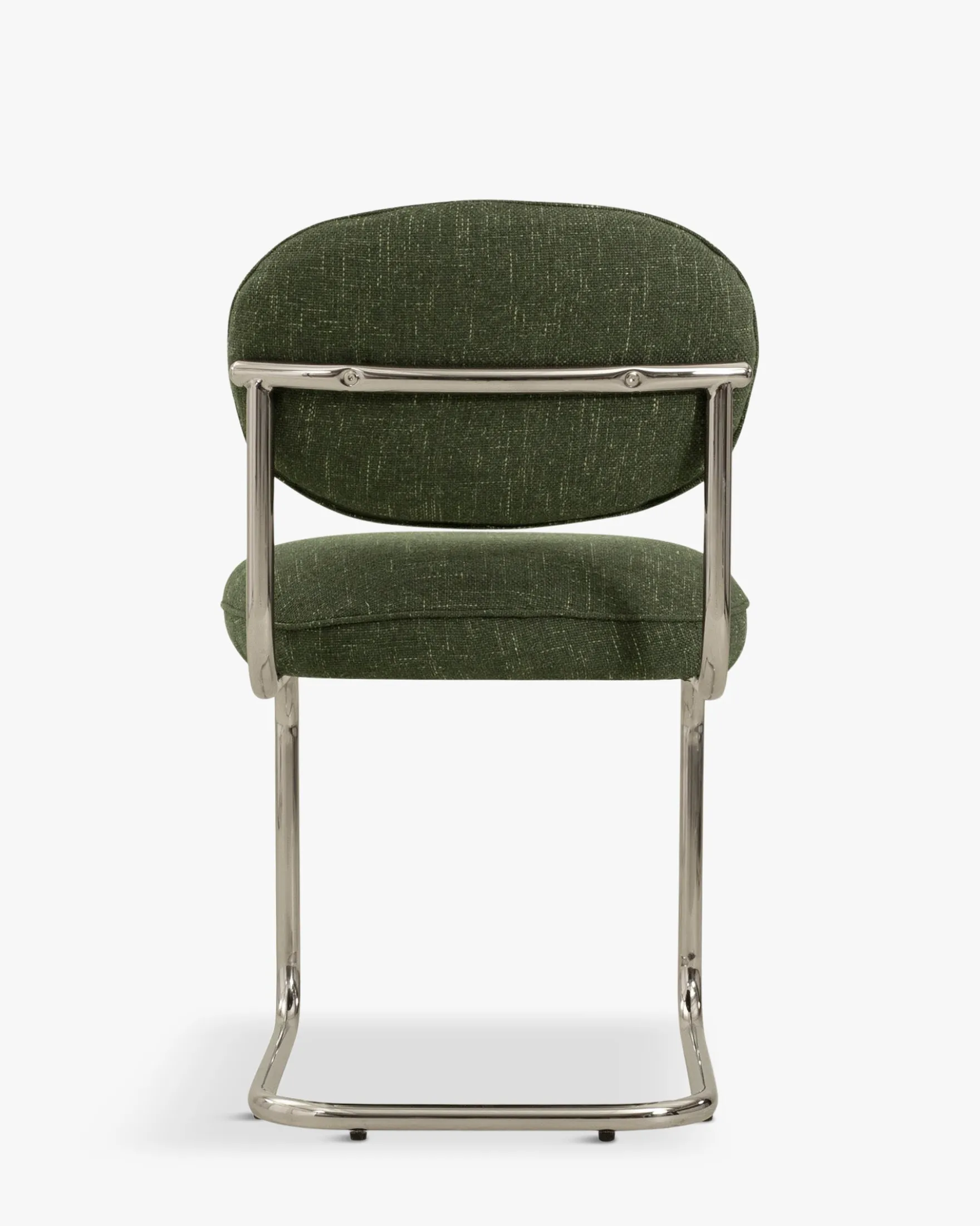 Chaise, Vert cactus & métal chromé Amberta
