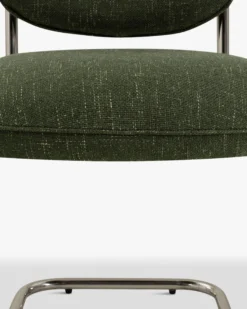 Chaise, Vert cactus & métal chromé Amberta