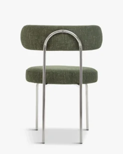 Chaise, Vert cactus & métal chromé Vittoria