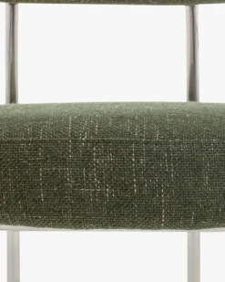 Chaise, Vert cactus & métal chromé Vittoria