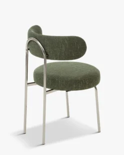 Chaise, Vert cactus & métal chromé Vittoria