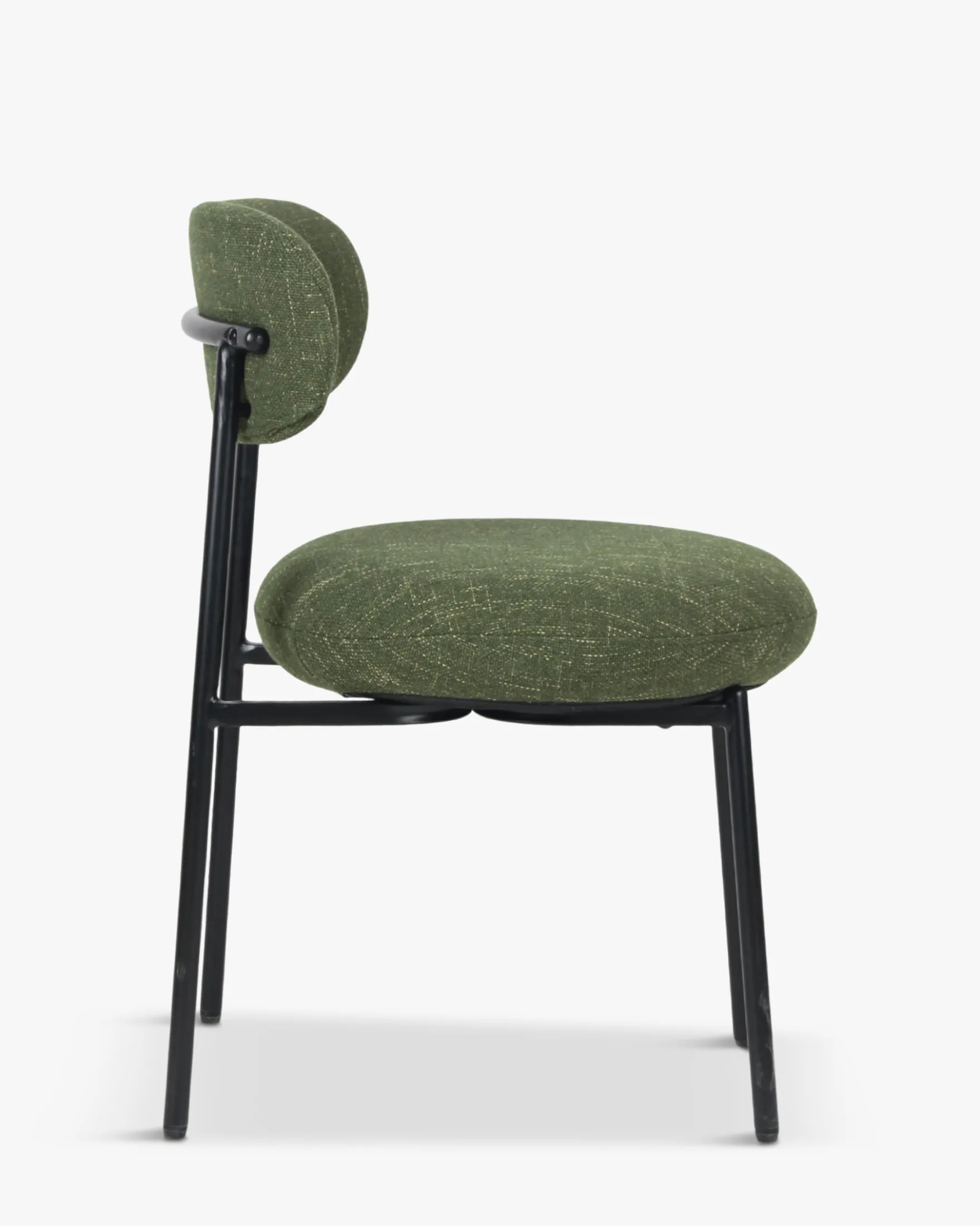 Chaise, Vert cactus & métal noir Maia