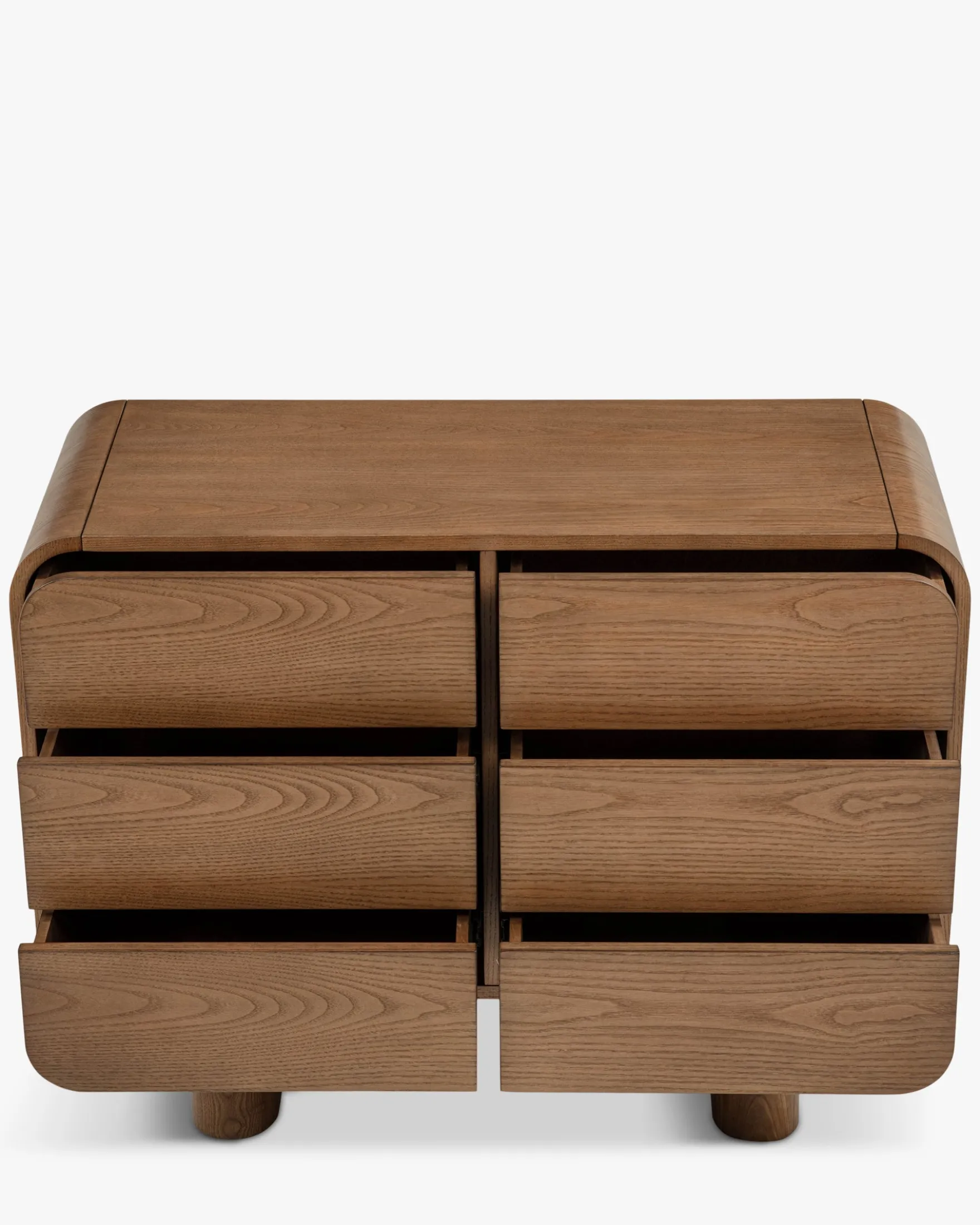 Commode, Bois de frêne teinte noyer, L100 Ned