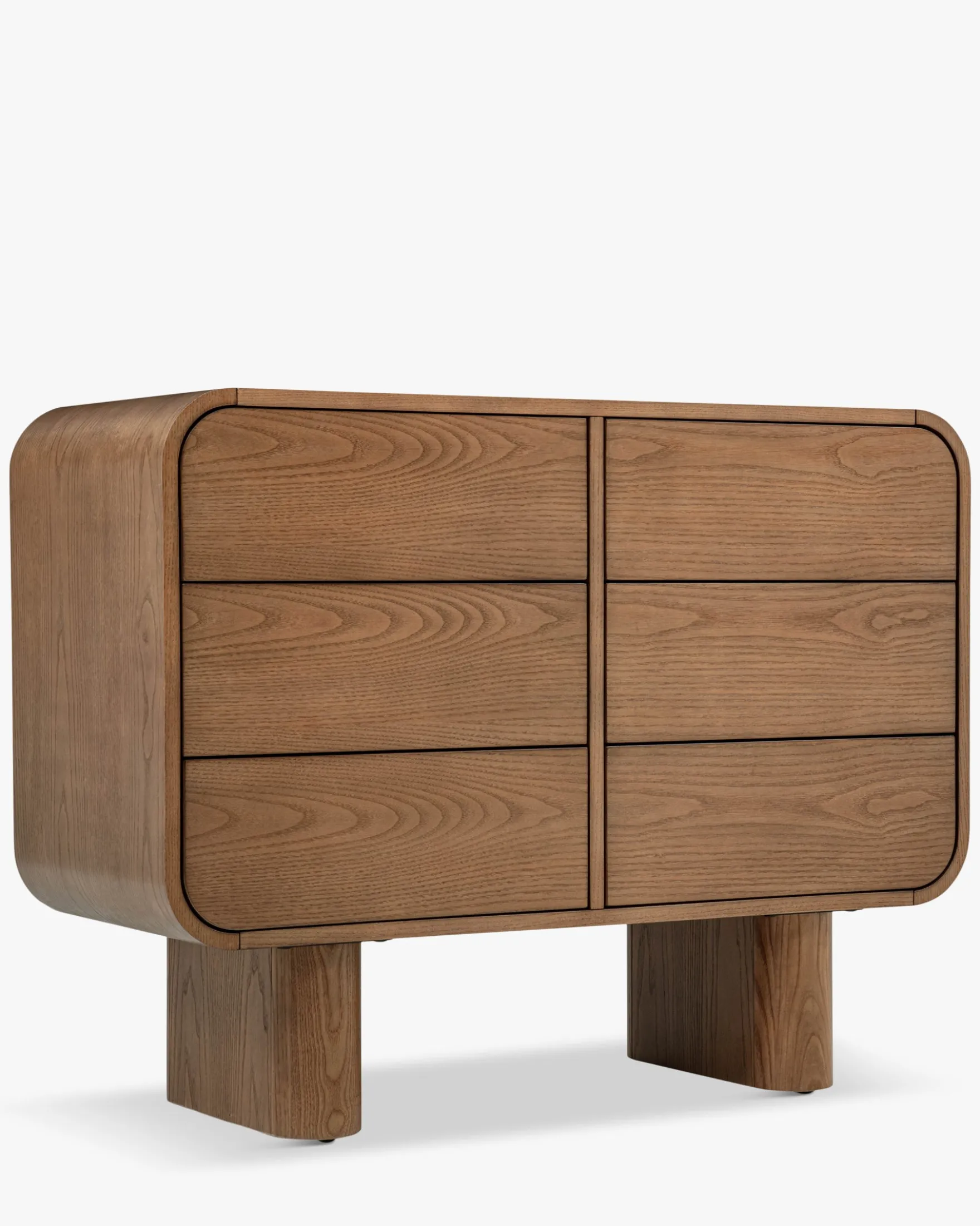 Commode, Bois de frêne teinte noyer, L100 Ned