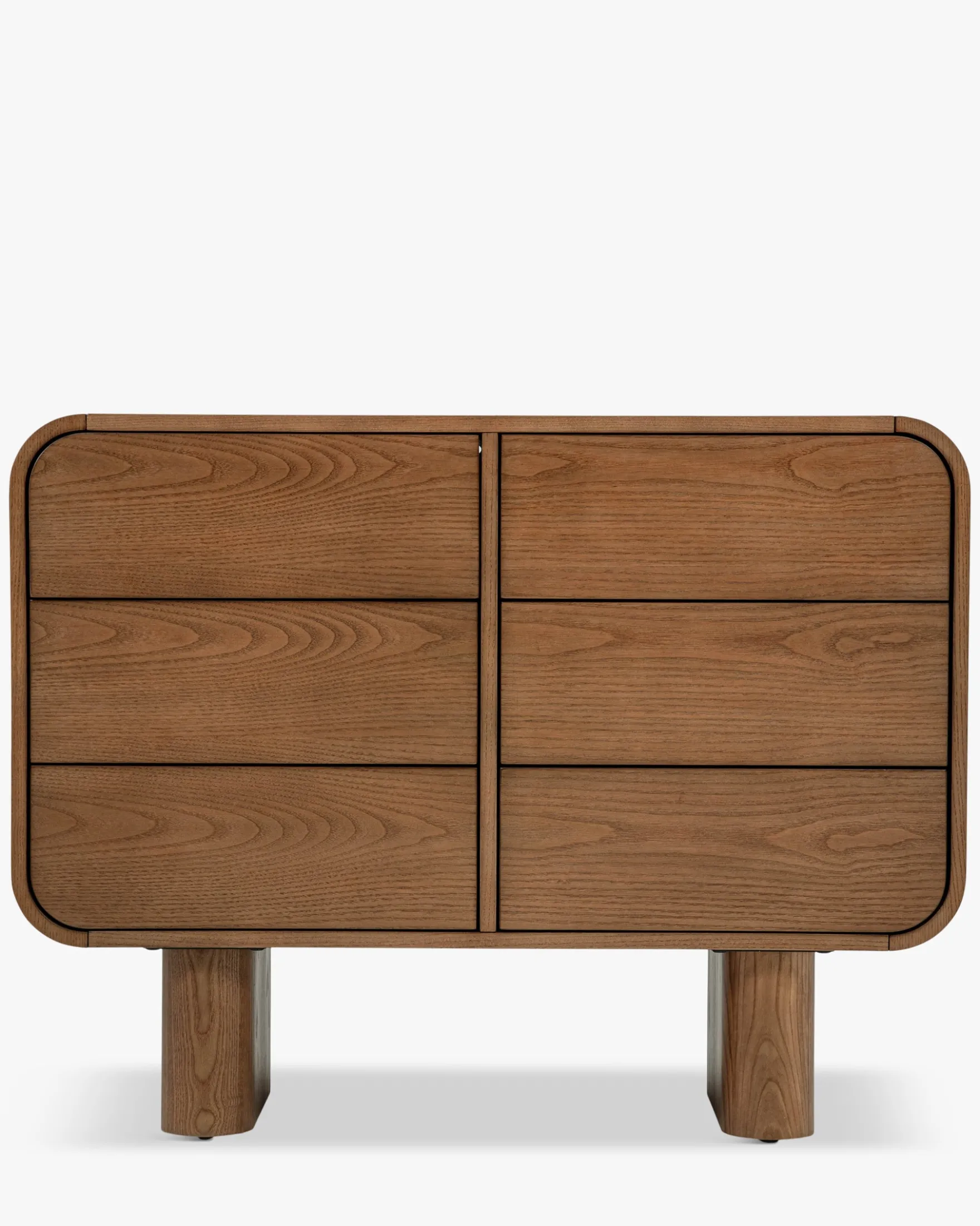 Commode, Bois de frêne teinte noyer, L100 Ned