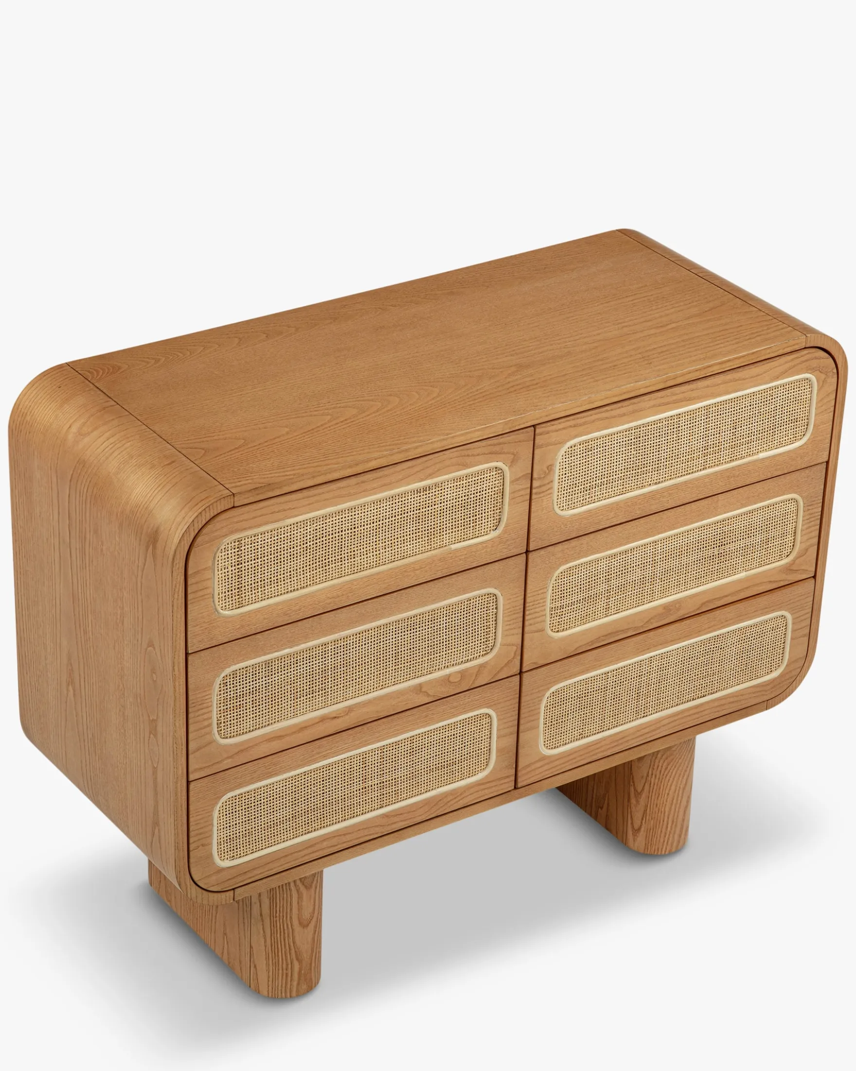 Commode, Cannage naturel & bois blond, L100 Oxford