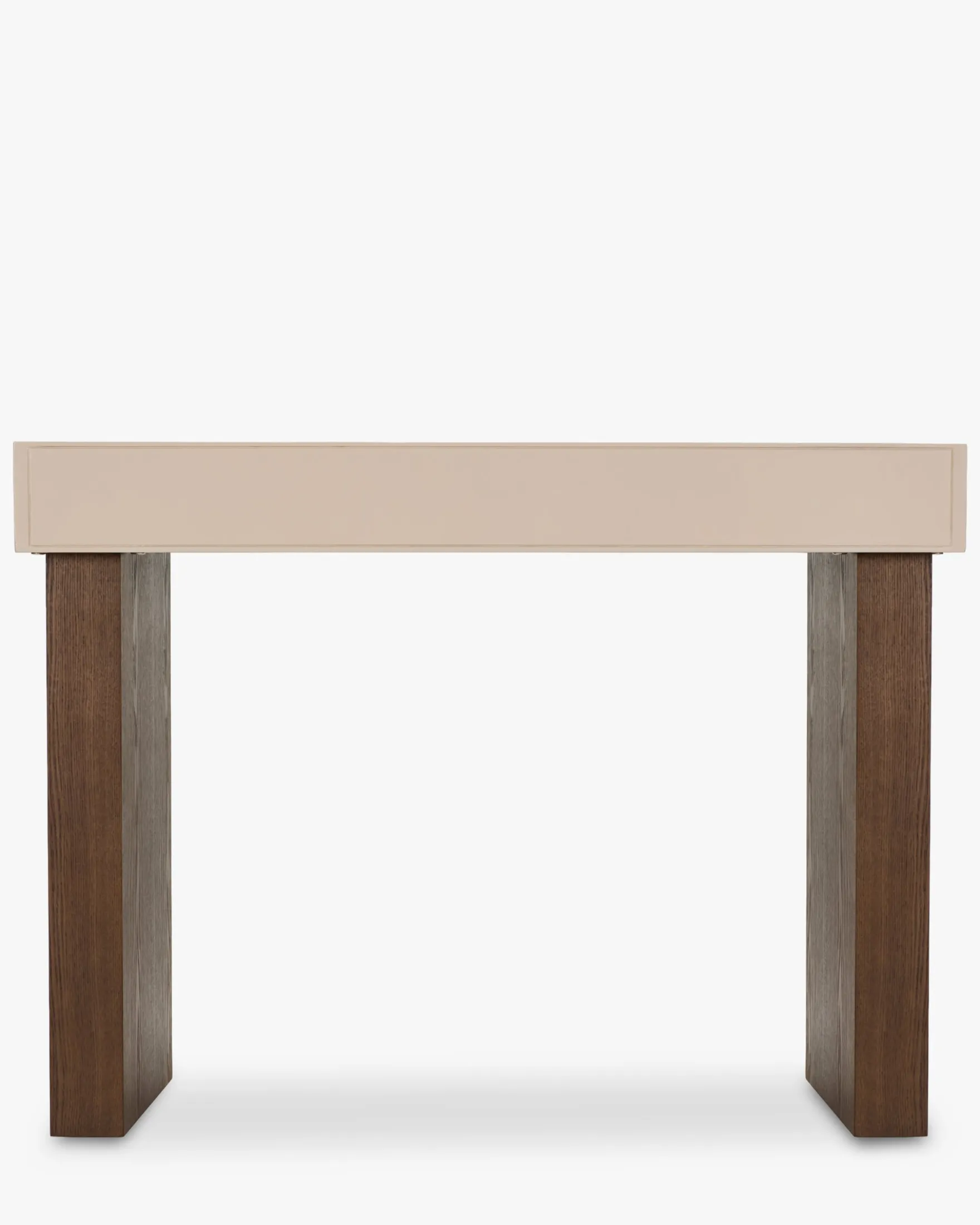 Console, Bois beige & Bois teinte noyer, L100 Archi