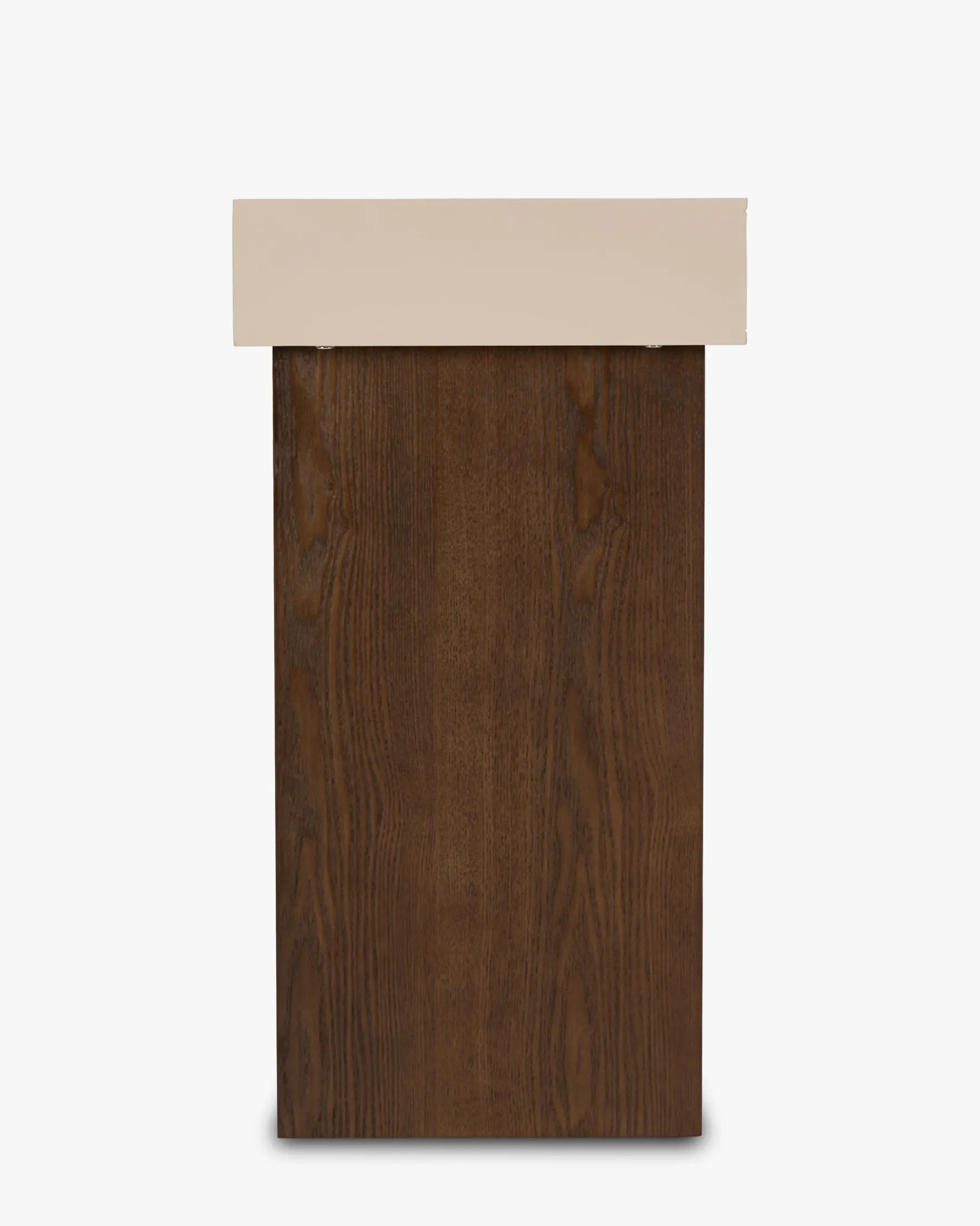 Console, Bois beige & Bois teinte noyer, L100 Archi