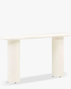 Console, Bois beige lin, L120 Onda