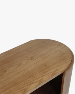 Console, Bois de frêne teinte noyer, L100 Elipse