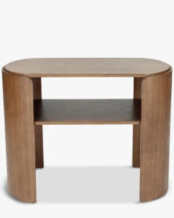 Console, Bois de frêne teinte noyer, L100 Elipse