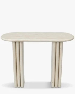 Console, Effet travertin glossy, L100 Artemis