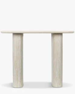 Console, Effet travertin glossy, L100 Artemis