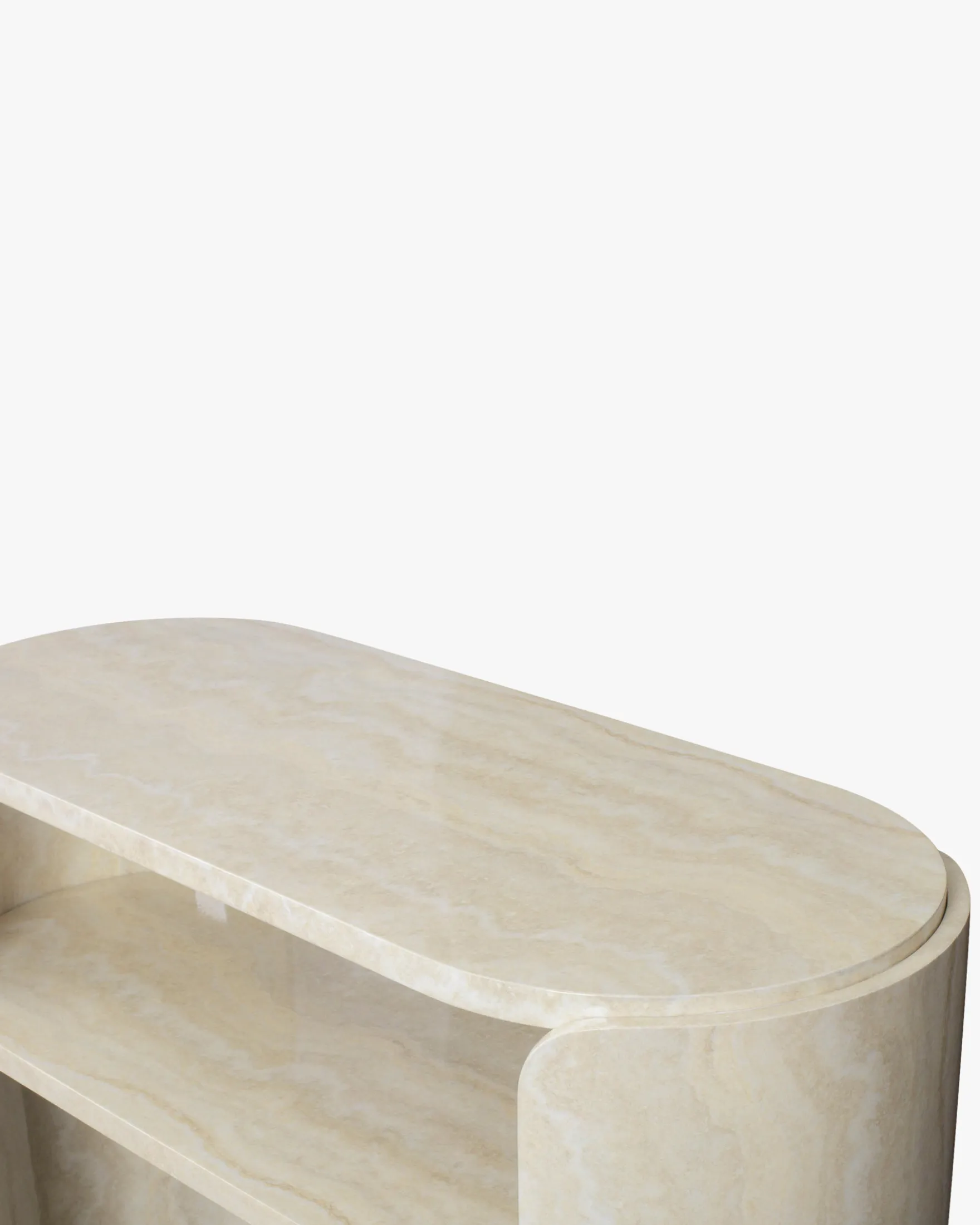 Console, Effet travertin, L100 Elipse
