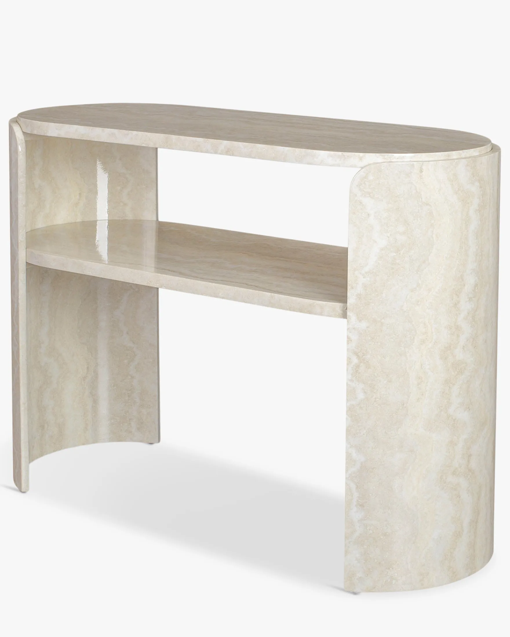 Console, Effet travertin, L100 Elipse
