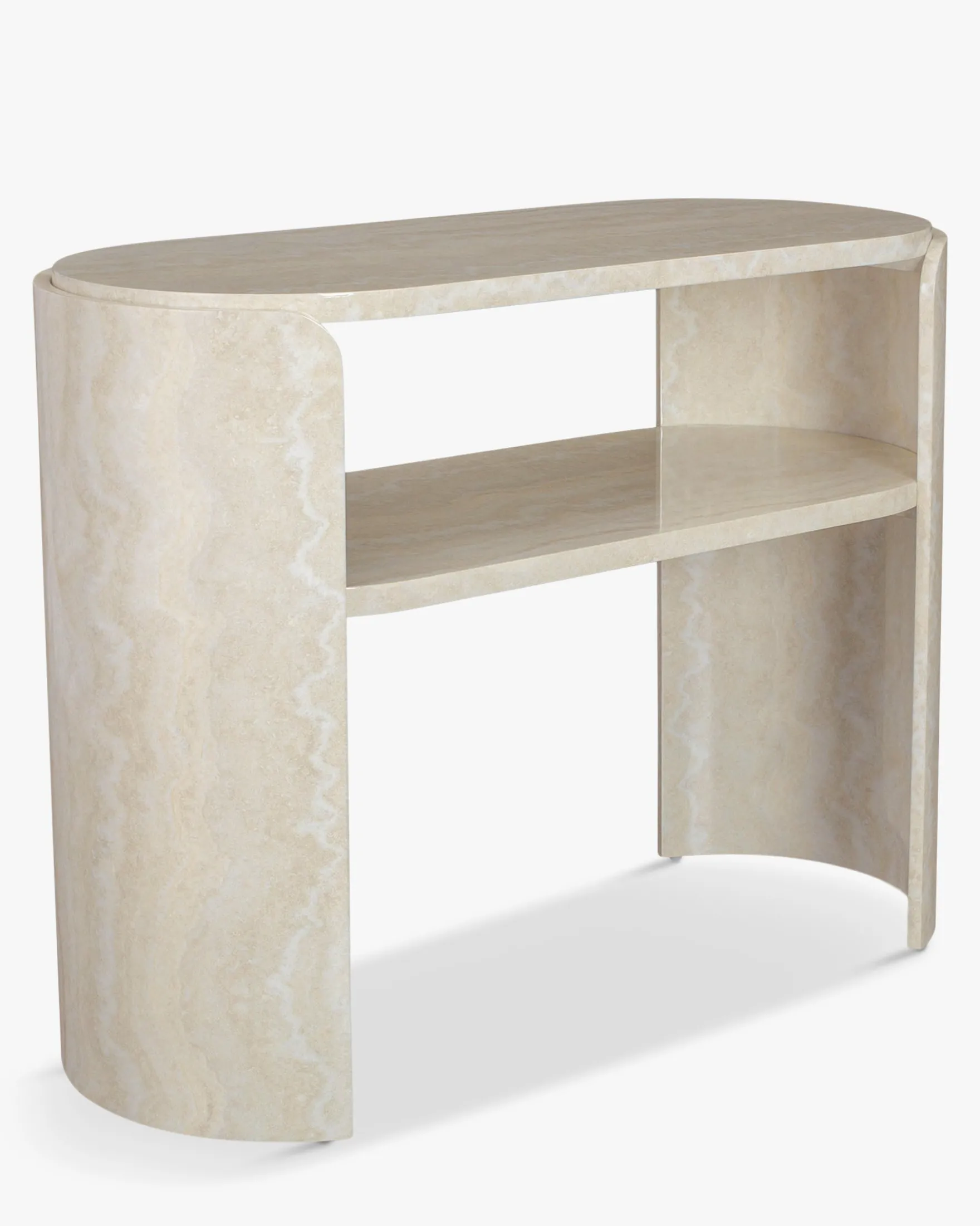 Console, Effet travertin, L100 Elipse
