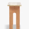 Console, Travertin & bois blond, L100 Danbury