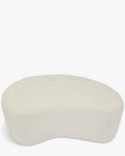 Ensemble banc + pouf, Ecru bouclé Enzo