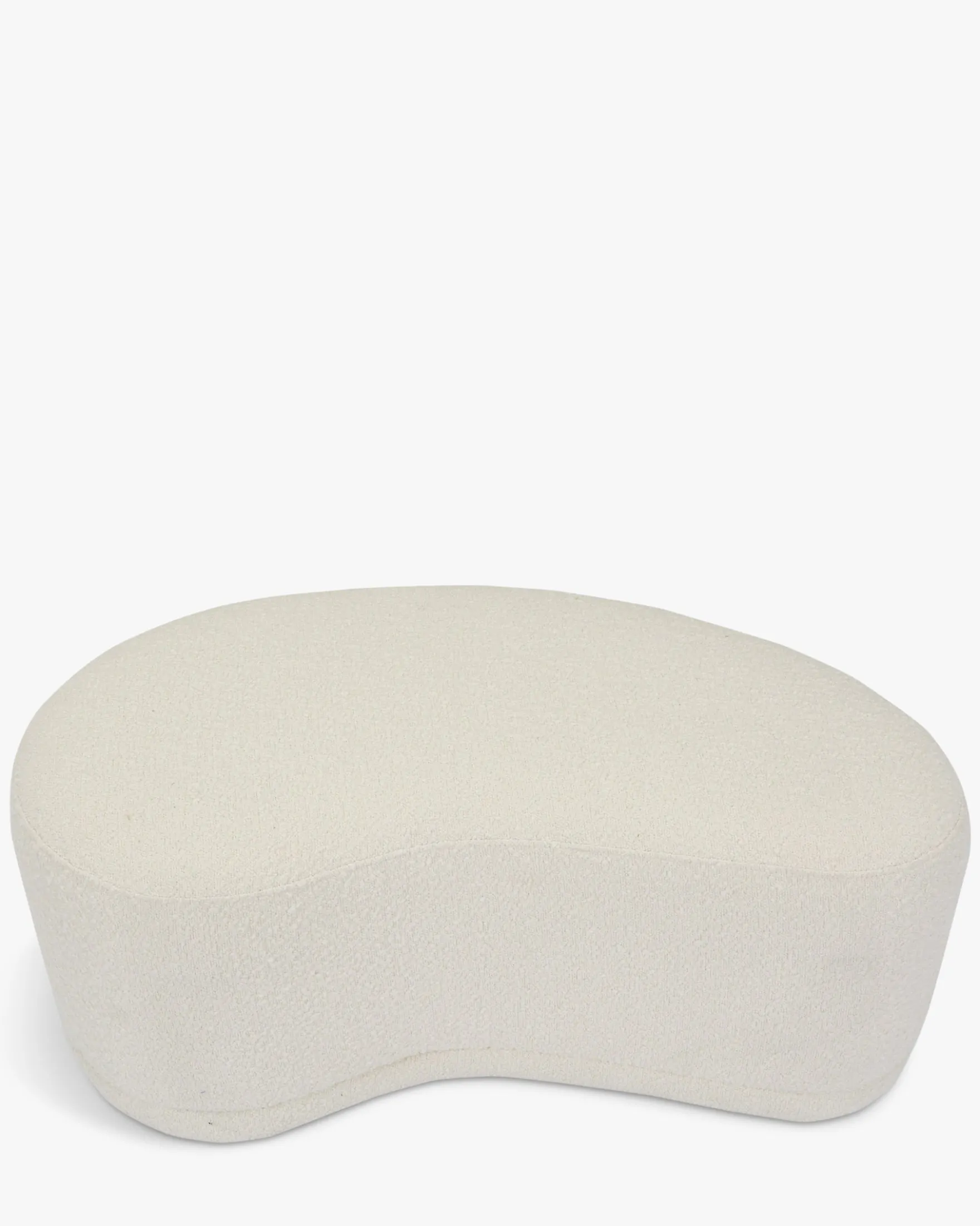 Ensemble banc + pouf, Ecru bouclé Enzo
