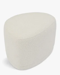 Ensemble banc + pouf, Ecru bouclé Enzo