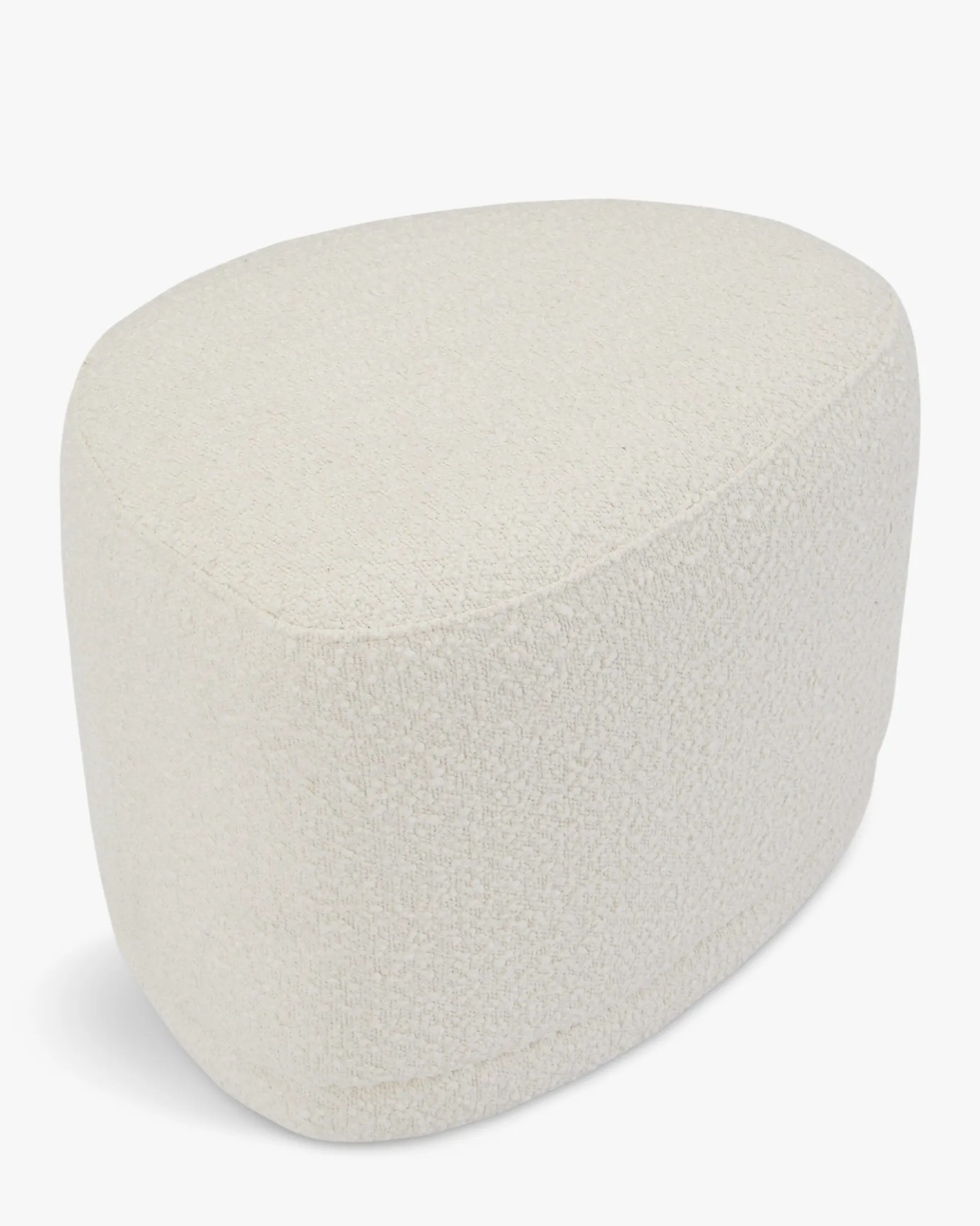 Ensemble banc + pouf, Ecru bouclé Enzo