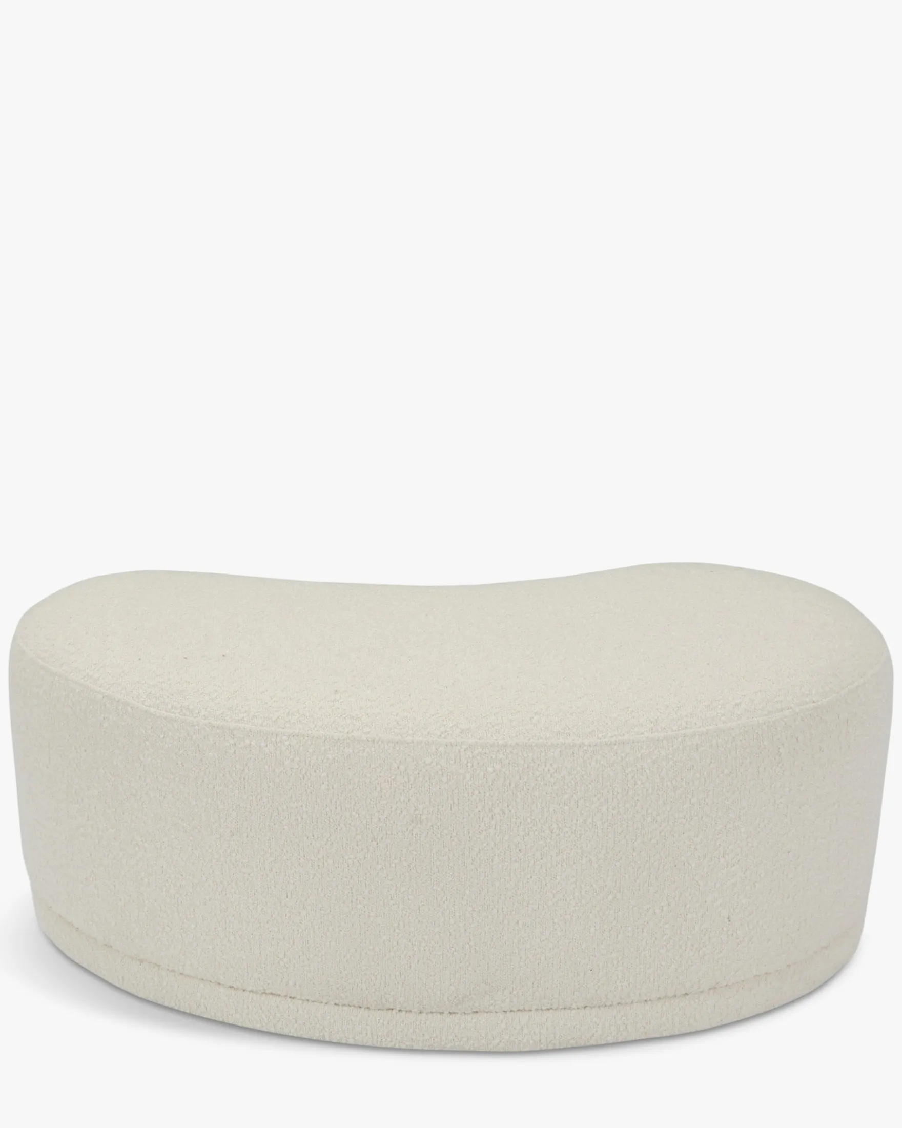 Ensemble banc + pouf, Ecru bouclé Enzo