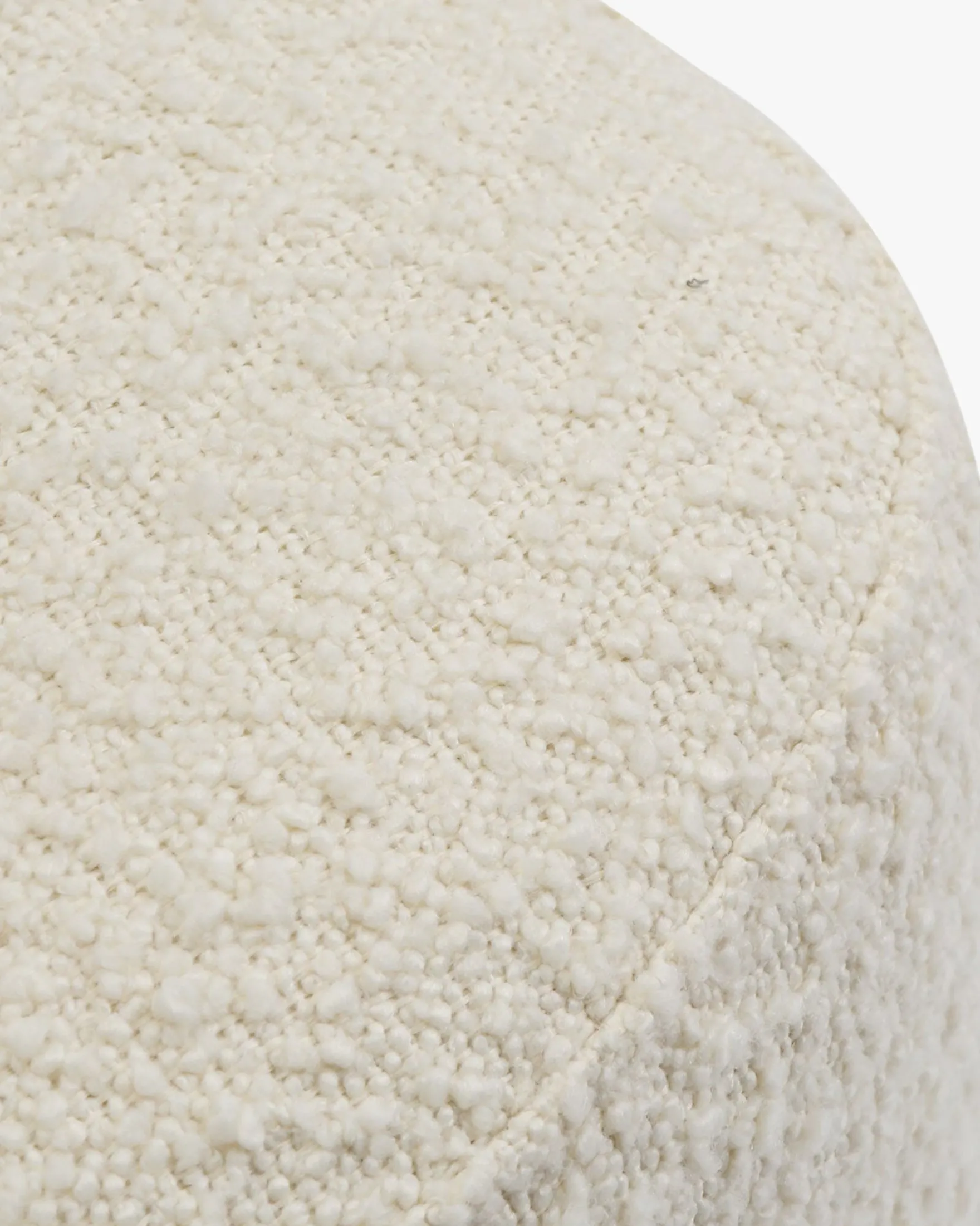 Ensemble banc + pouf, Ecru bouclé Enzo