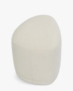 Ensemble banc + pouf, Ecru bouclé Enzo