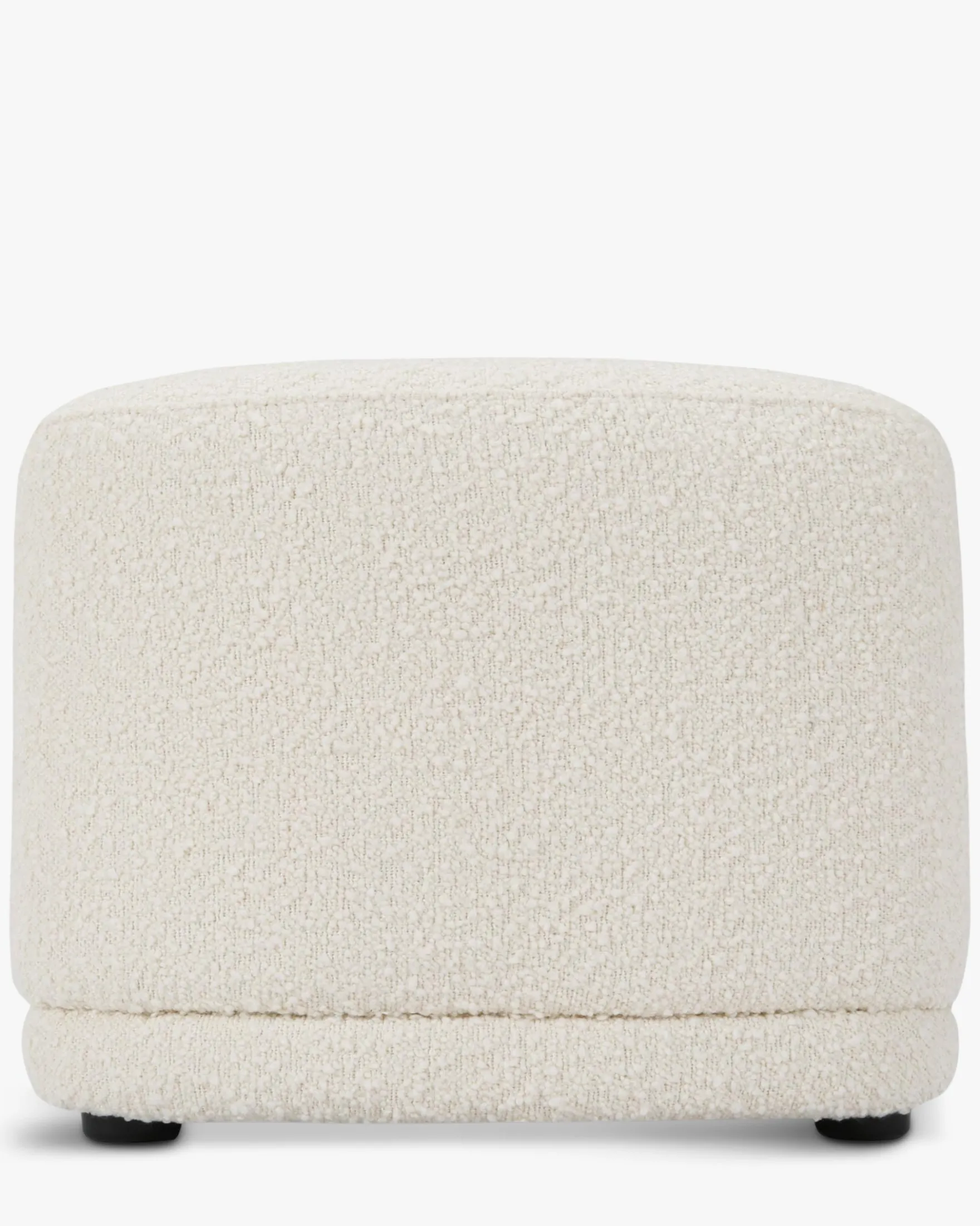 Ensemble banc + pouf, Ecru bouclé Enzo