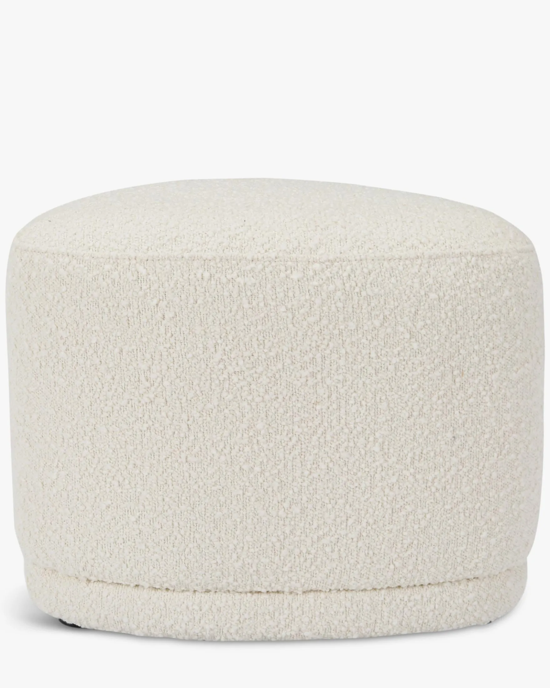 Ensemble banc + pouf, Ecru bouclé Enzo