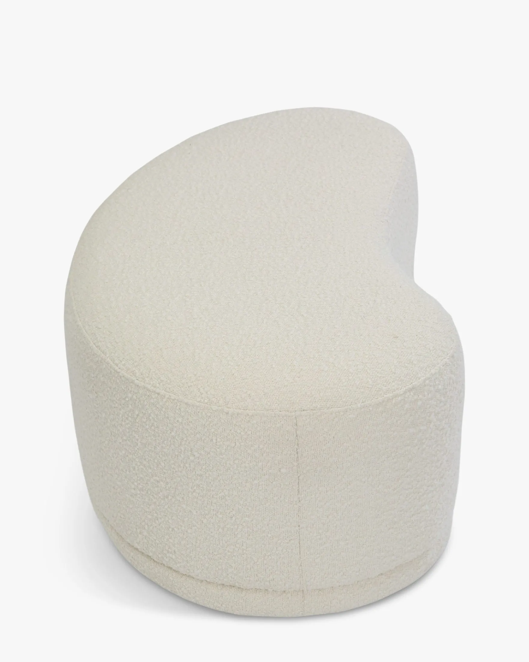 Ensemble banc + pouf, Ecru bouclé Enzo