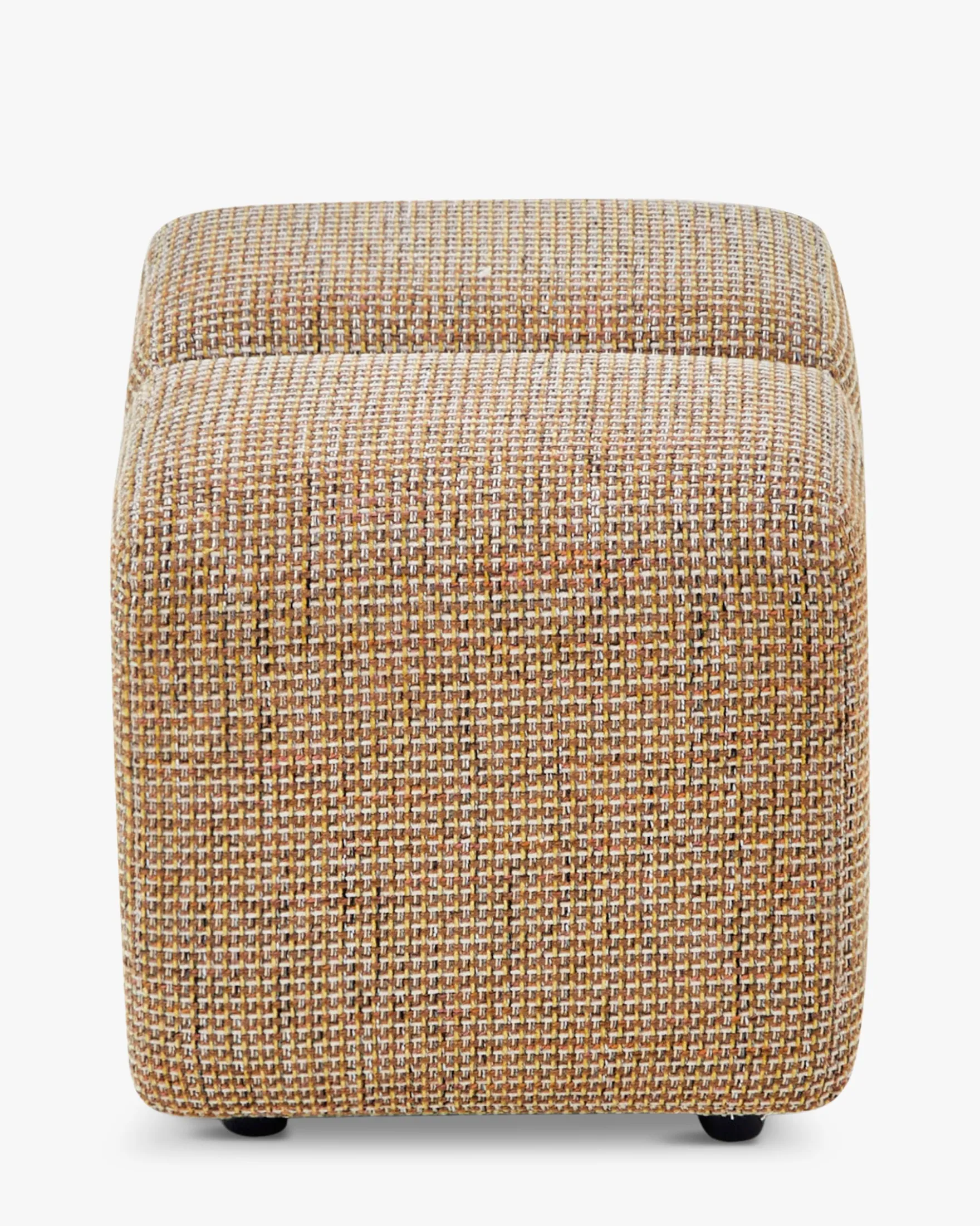 Ensemble banc + pouf, Tweed jaune Miami Jollin, Nami