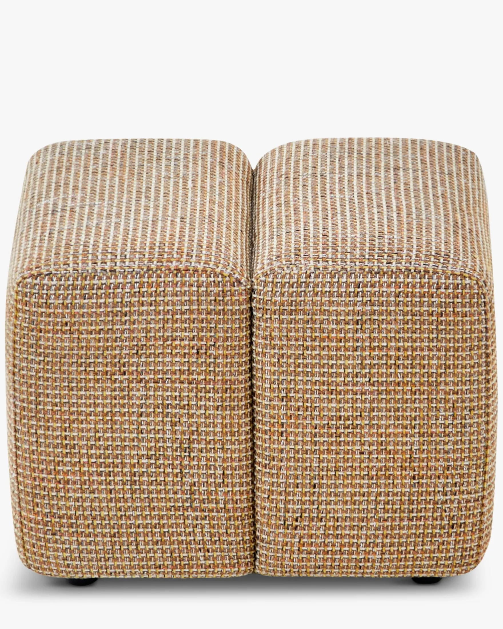 Ensemble banc + pouf, Tweed jaune Miami Jollin, Nami