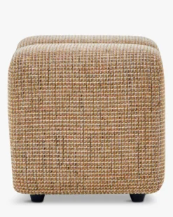 Ensemble banc + pouf, Tweed jaune Miami Jollin, Nami