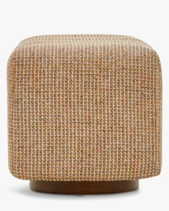 Ensemble banc + pouf, Tweed jaune Miami Jollin, Nami