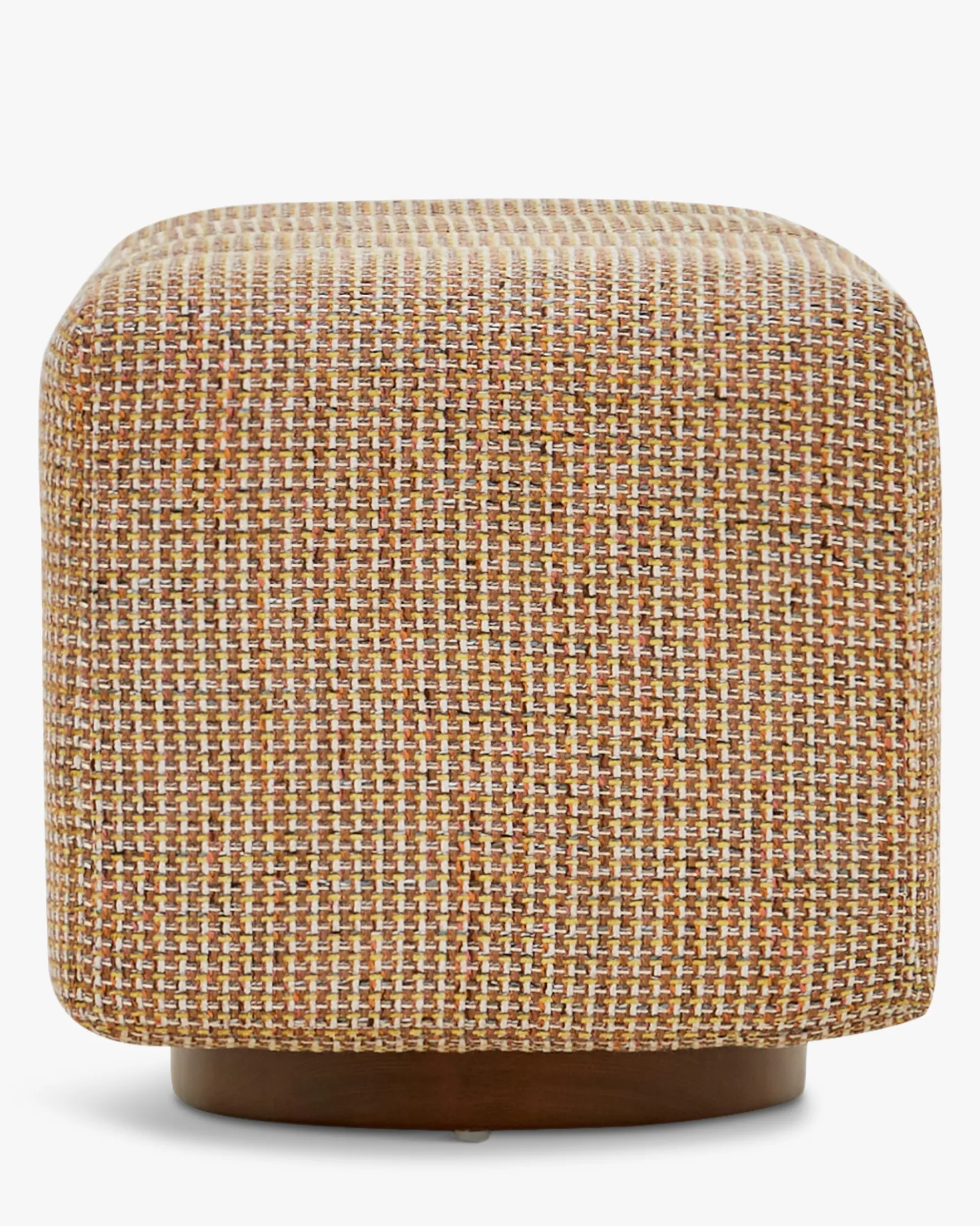 Ensemble banc + pouf, Tweed jaune Miami Jollin, Nami