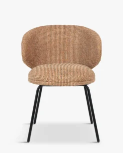 Ensemble 4 chaises , Tweed miami, camel sable, jaune moucheté Savio, Maia