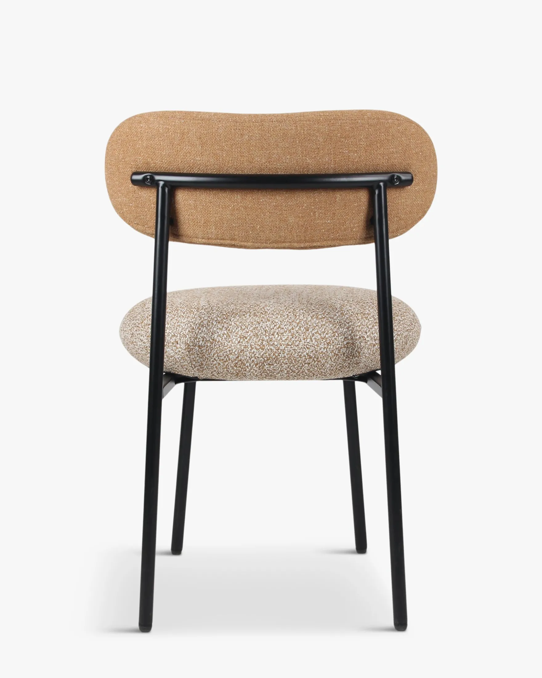 Ensemble 4 chaises , Tweed miami, camel sable, jaune moucheté Savio, Maia