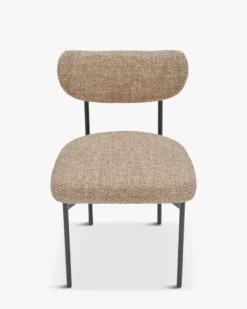 Ensemble de 6 chaises, Jaune moucheté & métal noir Jasper