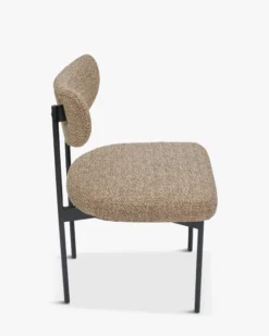 Ensemble de 6 chaises, Jaune moucheté & métal noir Jasper