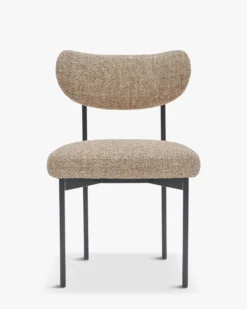 Ensemble de 6 chaises, Jaune moucheté & métal noir Jasper
